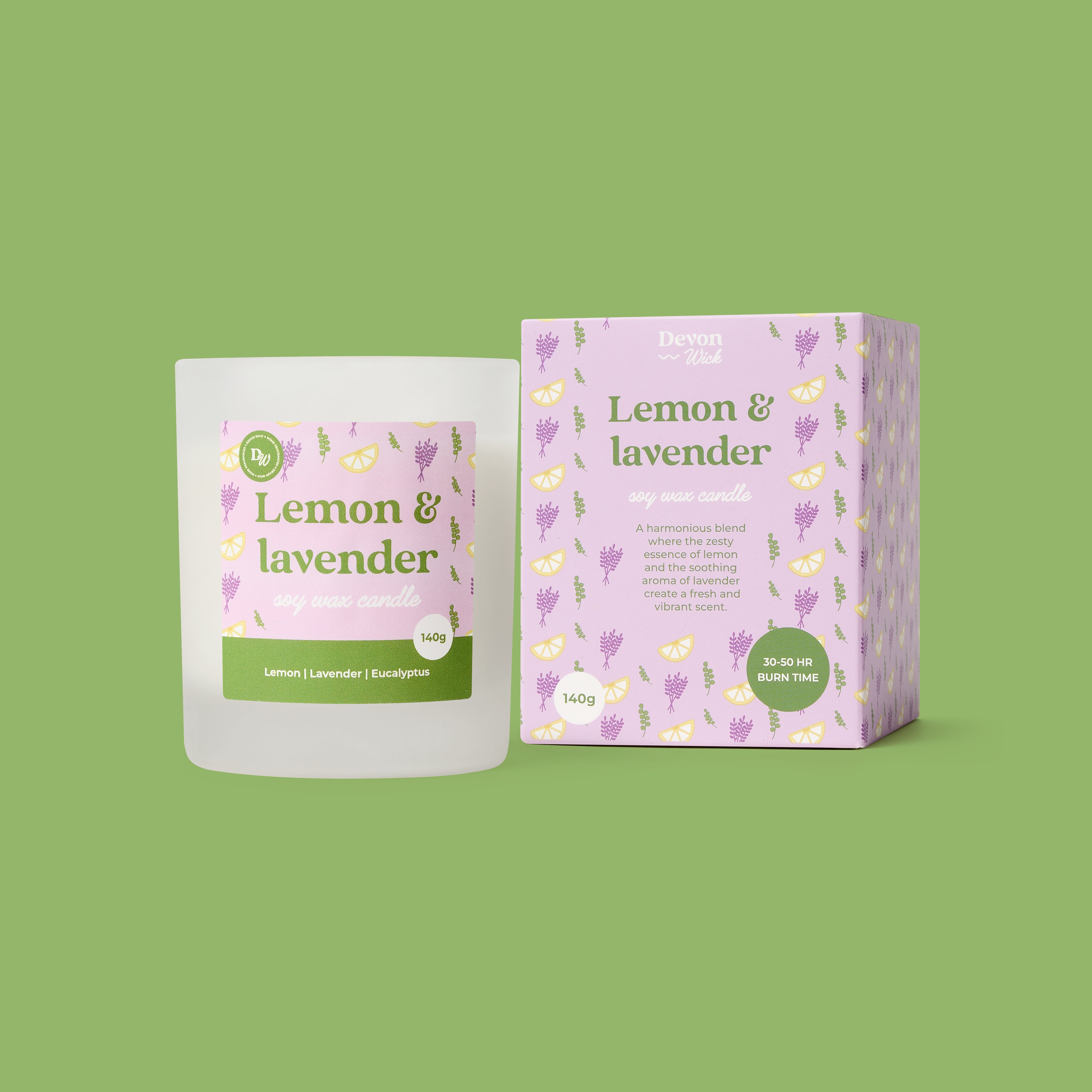 Lemon & Lavender Soy Wax Candle