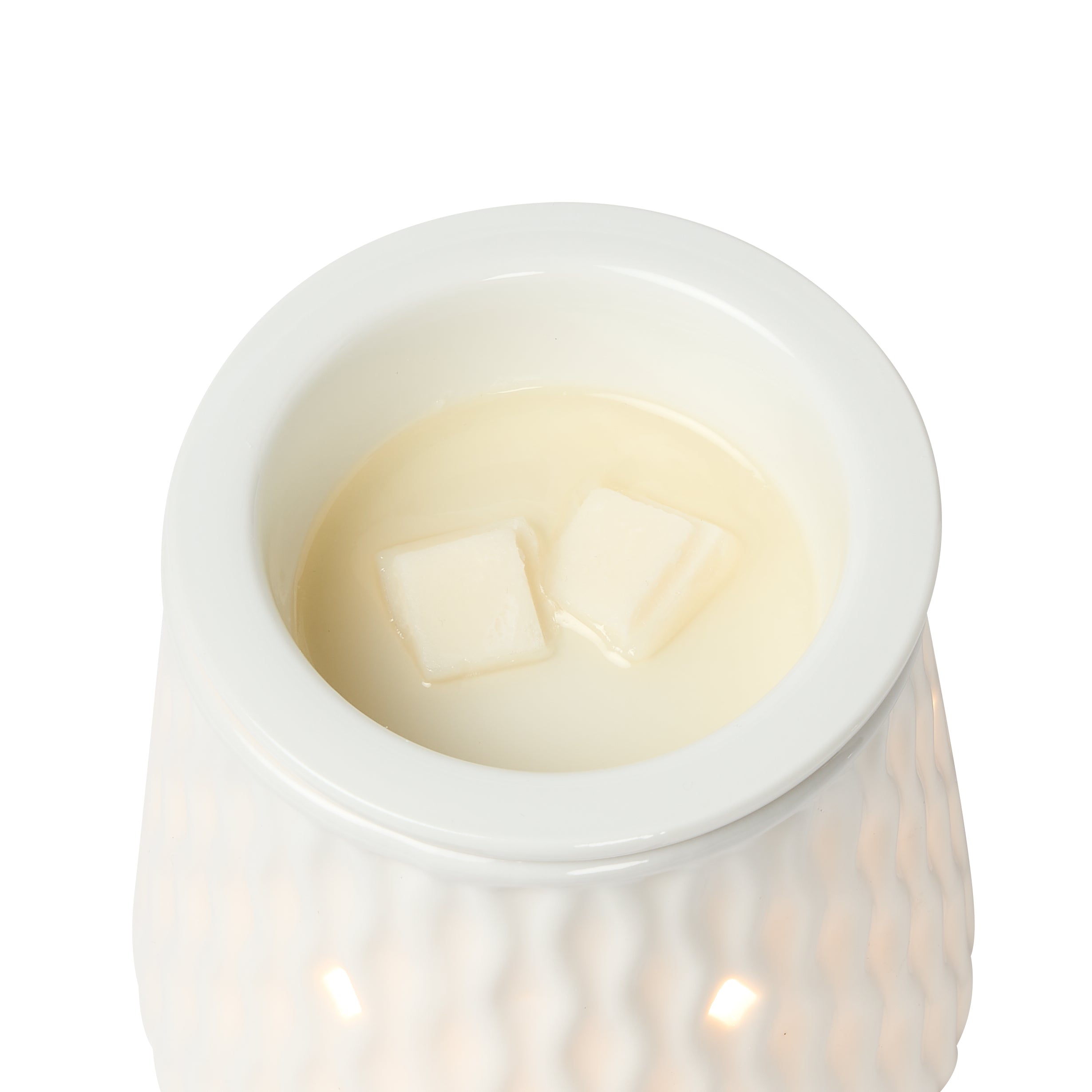White Ripple Ceramic Electric Wax Melter