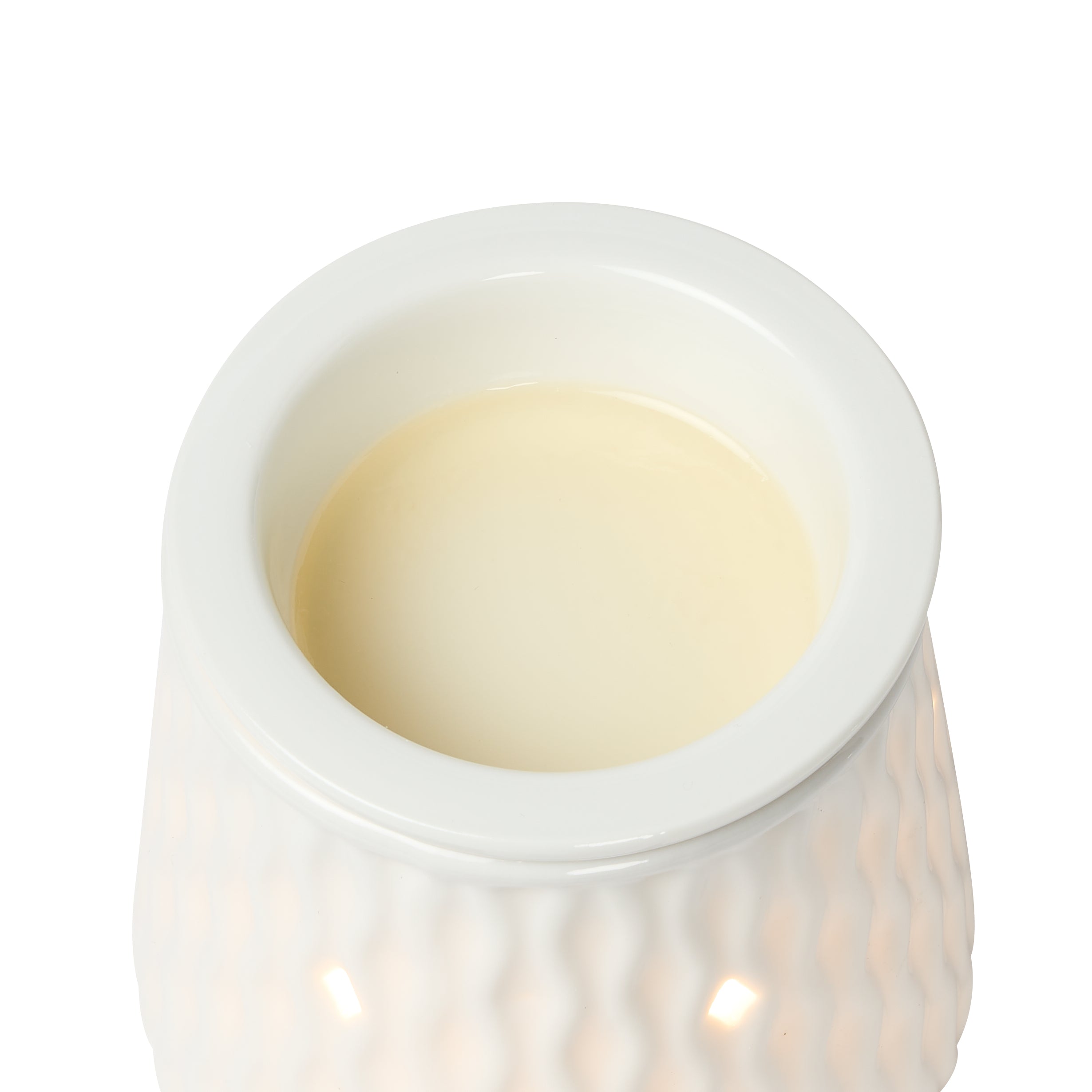White Ripple Ceramic Electric Wax Melter