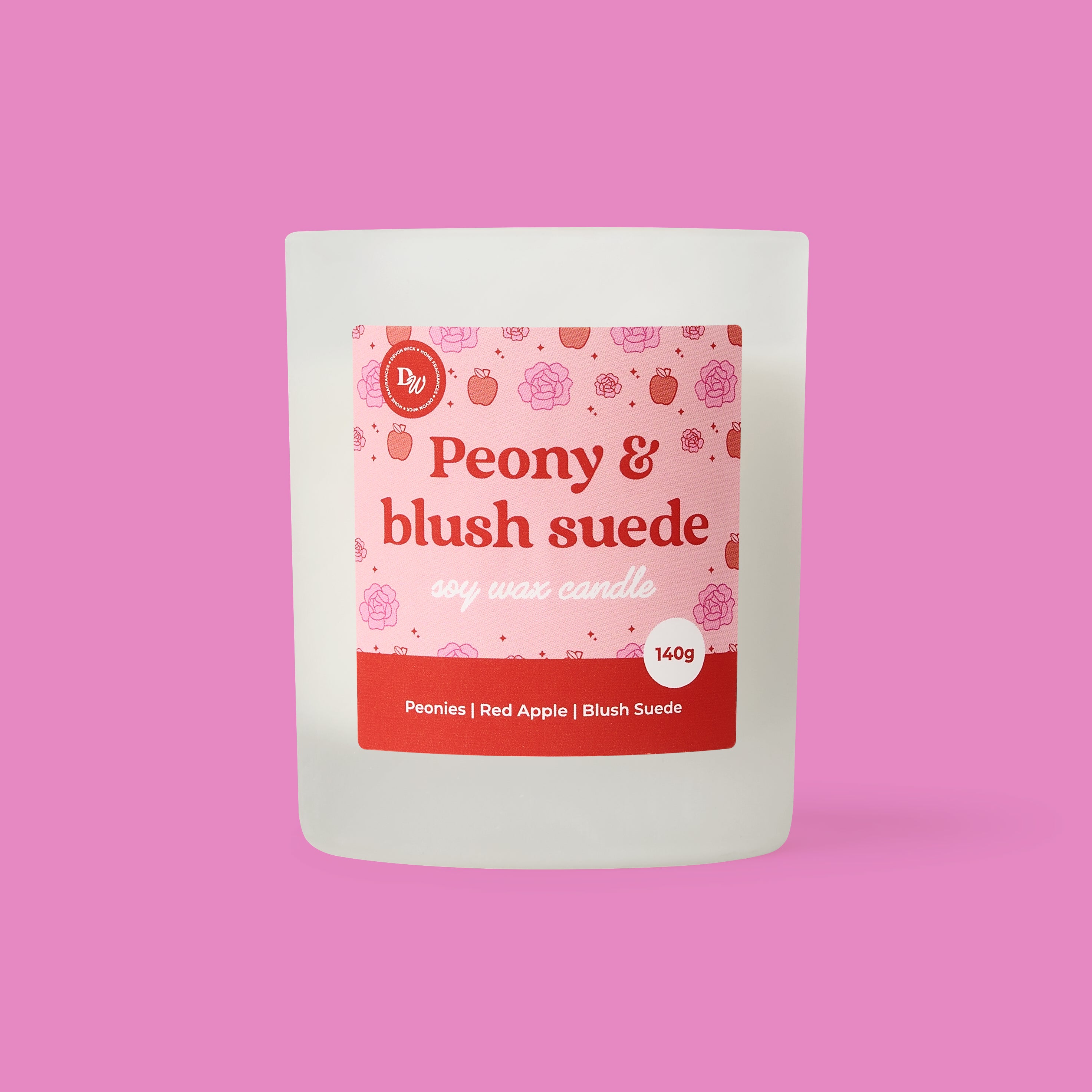 Peony & Blush Suede Soy Wax Candle