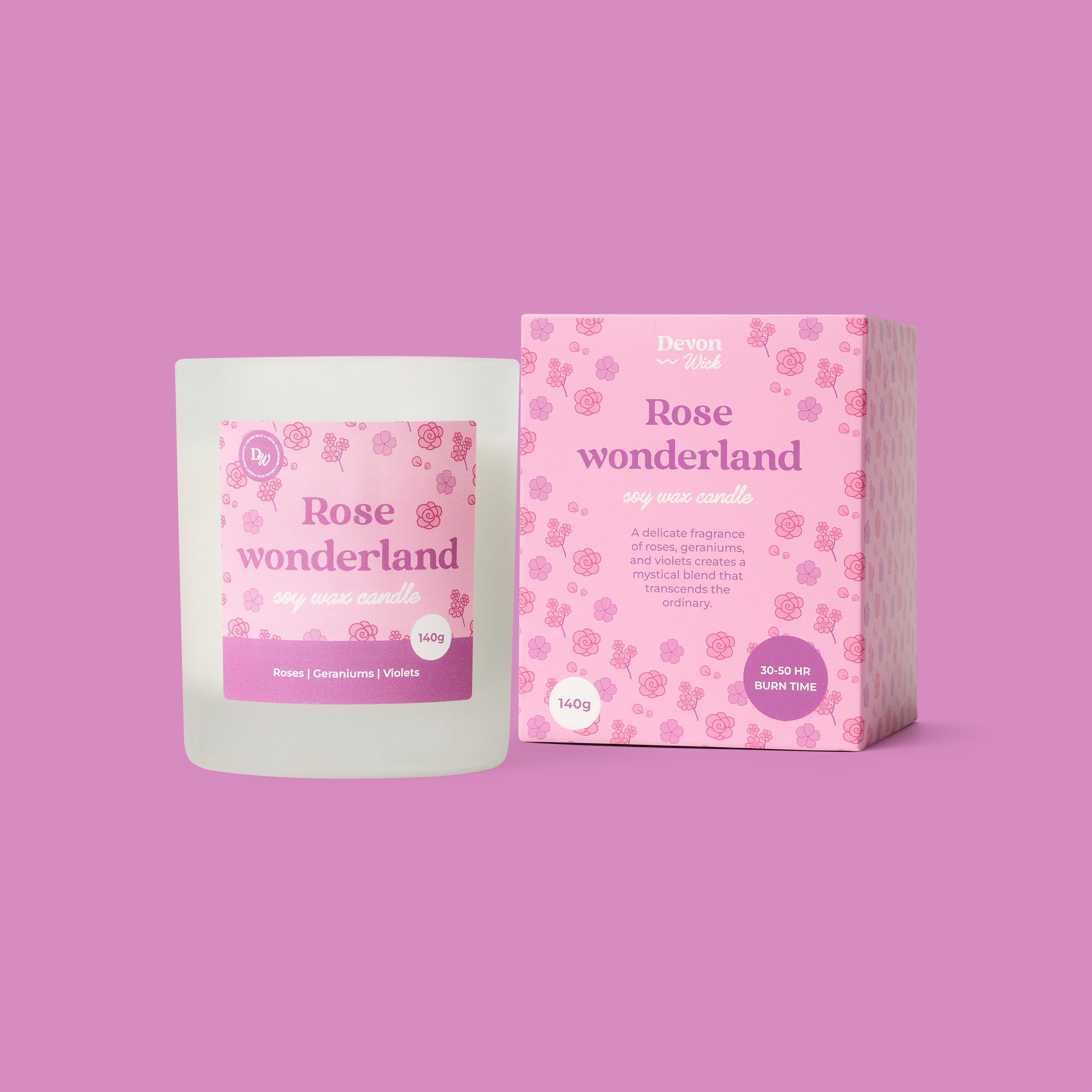 Rose Wonderland Soy Wax Candle