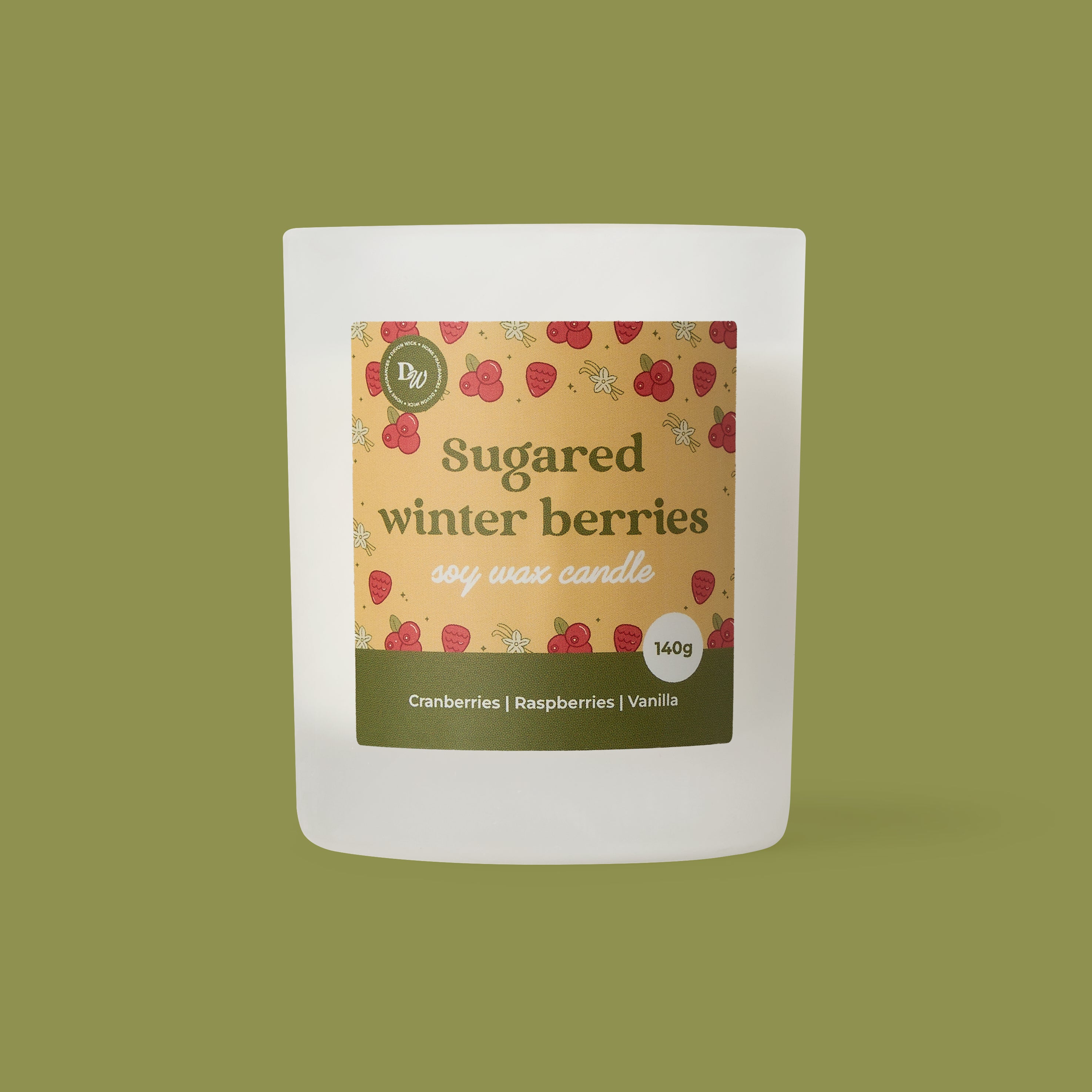 Sugared Winter Berries Soy Wax Candle