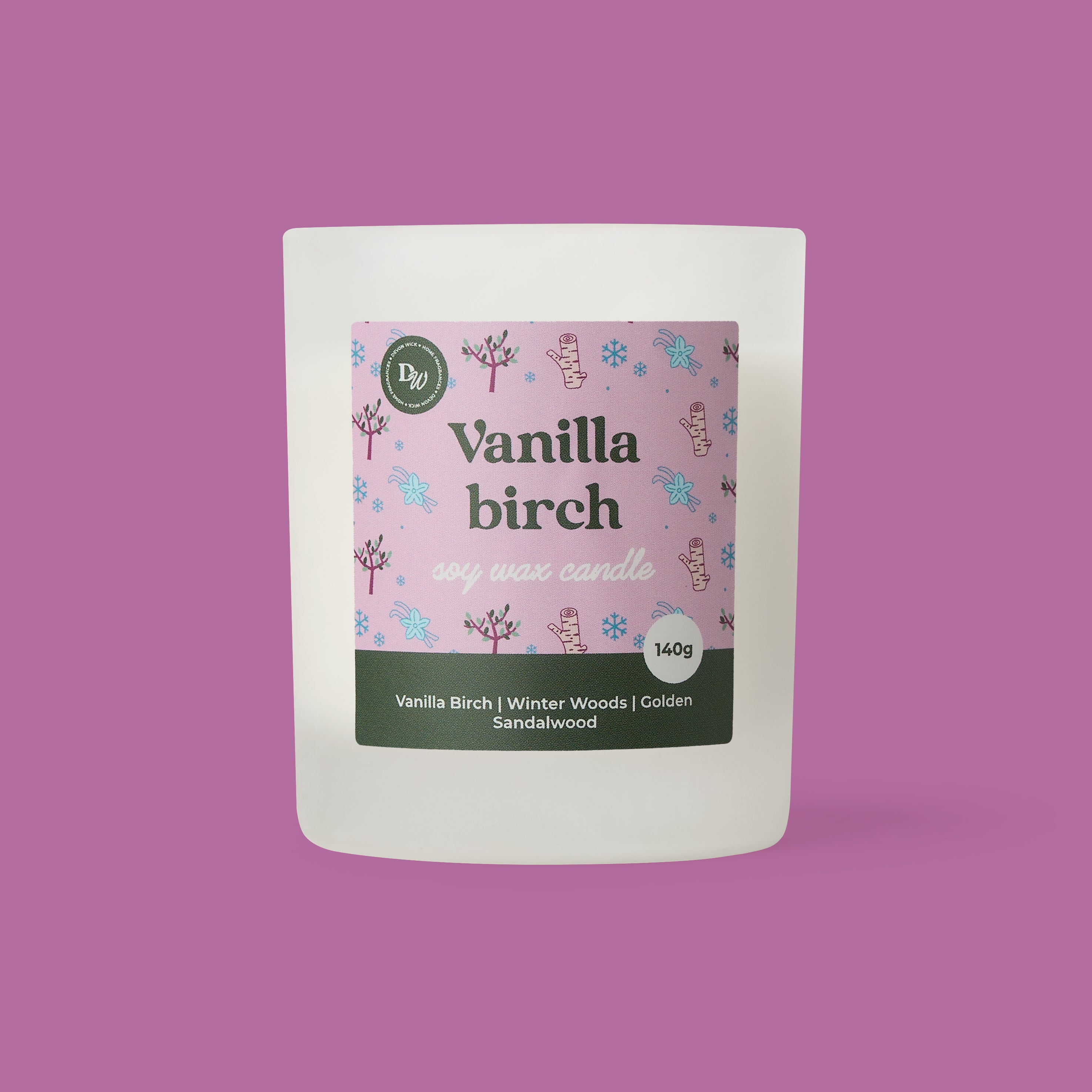 Vanilla Birch Soy Wax Candle