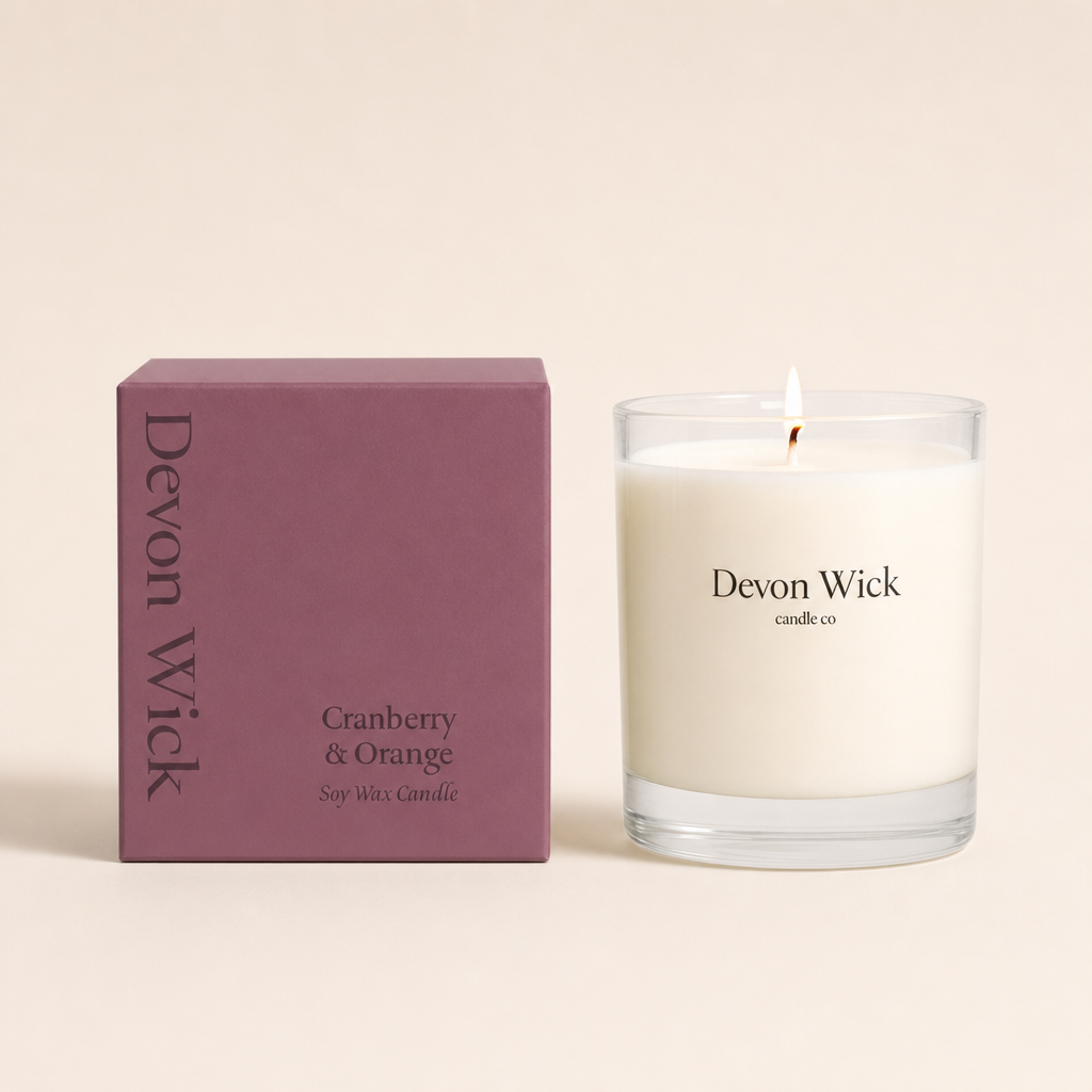 Cranberry & Orange Soy Wax Candle