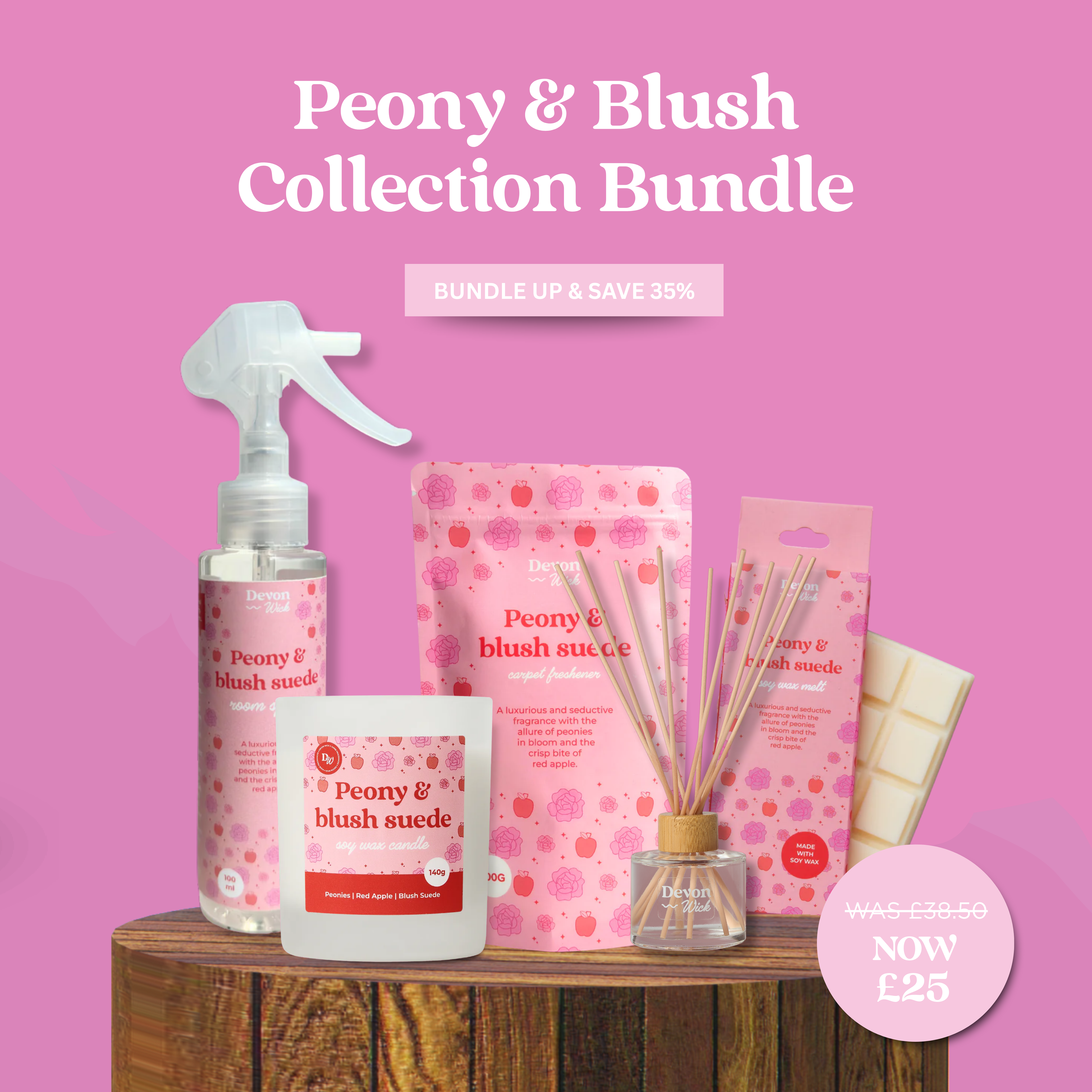 Peony & Blush Suede Collection Bundle