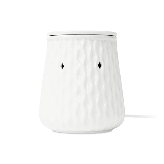 White Ripple Ceramic Electric Wax Melter