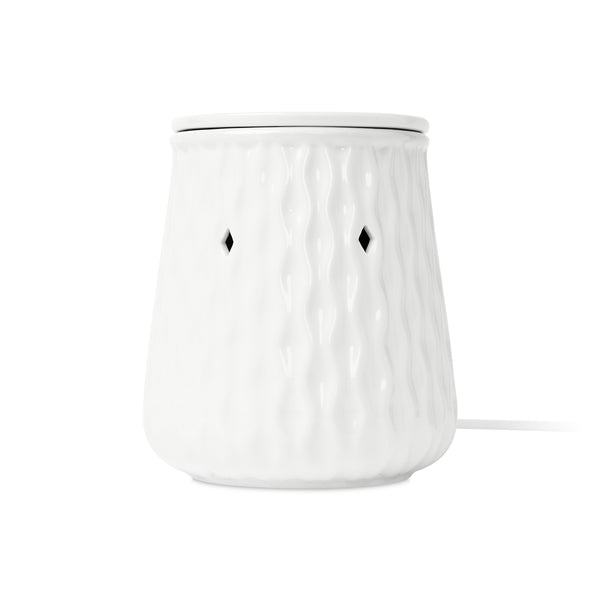White Ripple Ceramic Electric Wax Melter