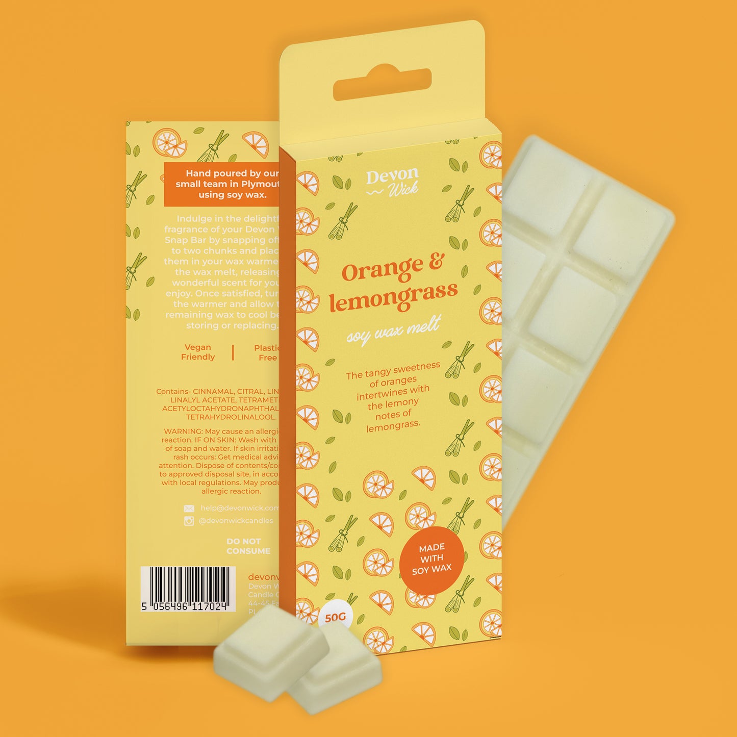 Orange & Lemongrass Snap Bar Wax Melts