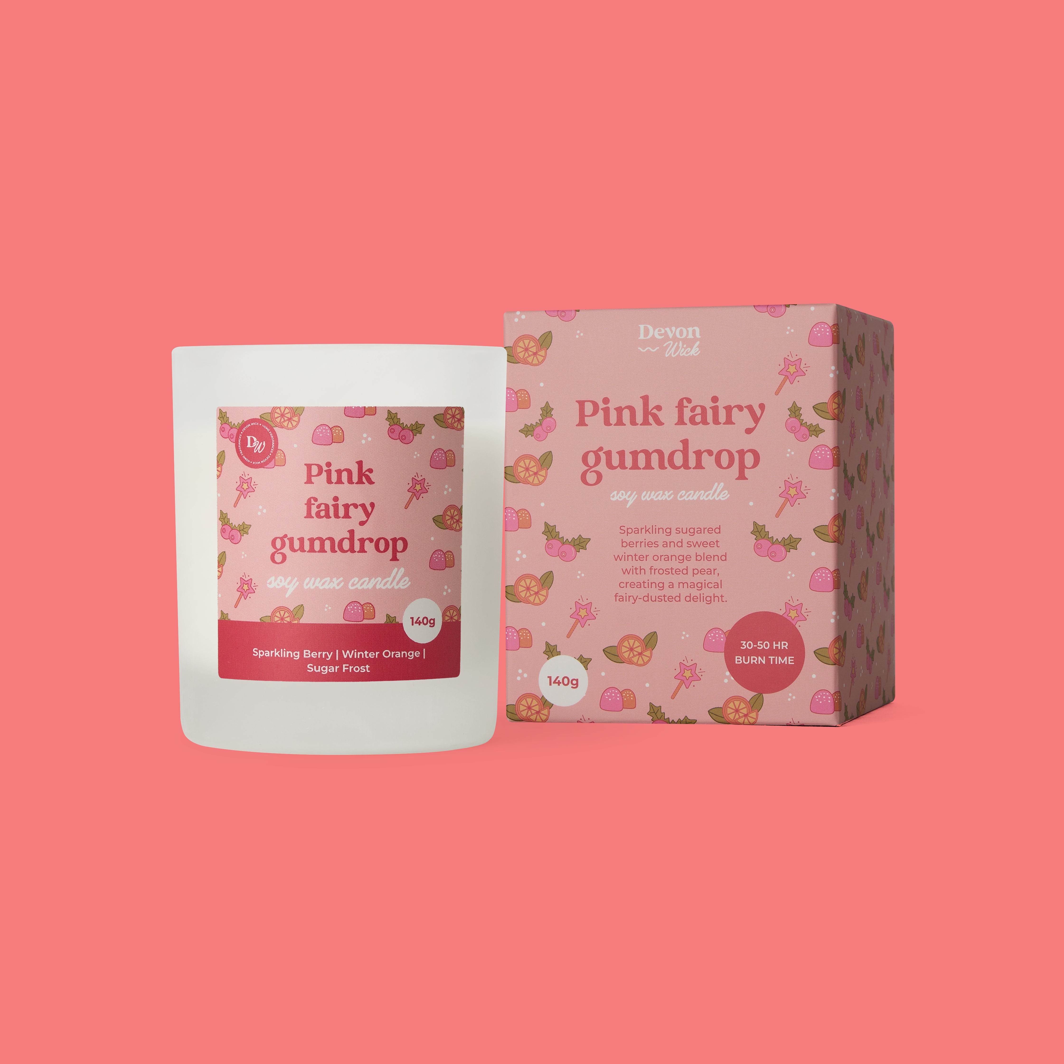 Pink Fairy Gumdrop Soy Wax Candle