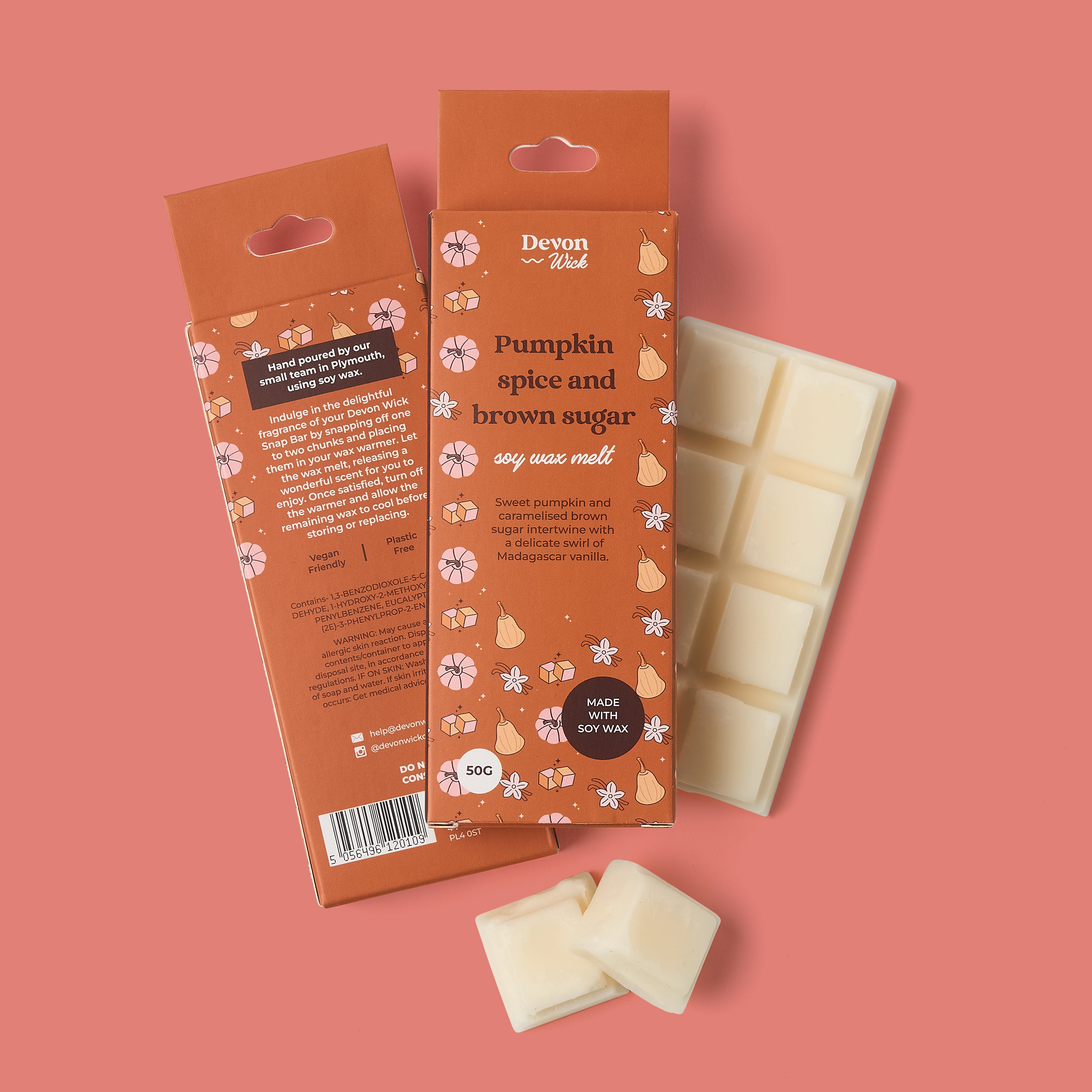 Pumpkin Spice and Brown Sugar Snap Bar Wax Melts