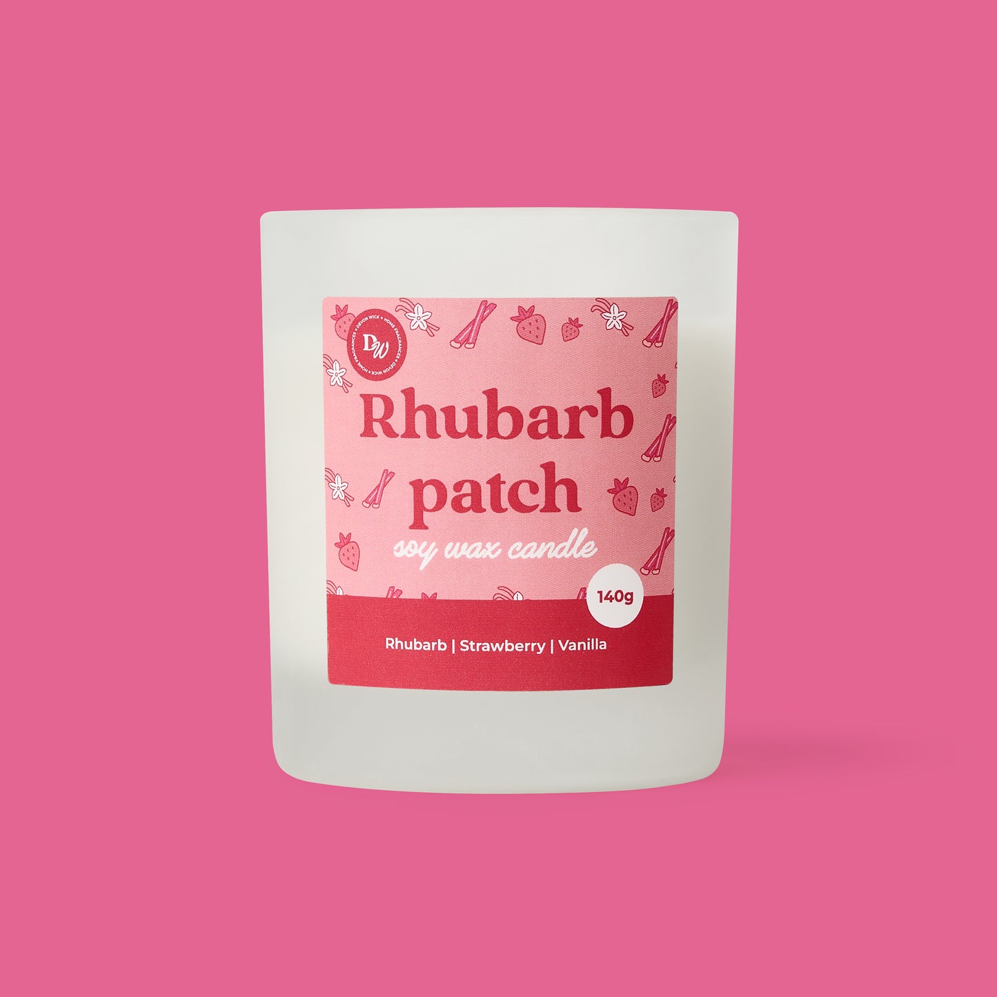 Rhubarb Patch Soy Wax Candle