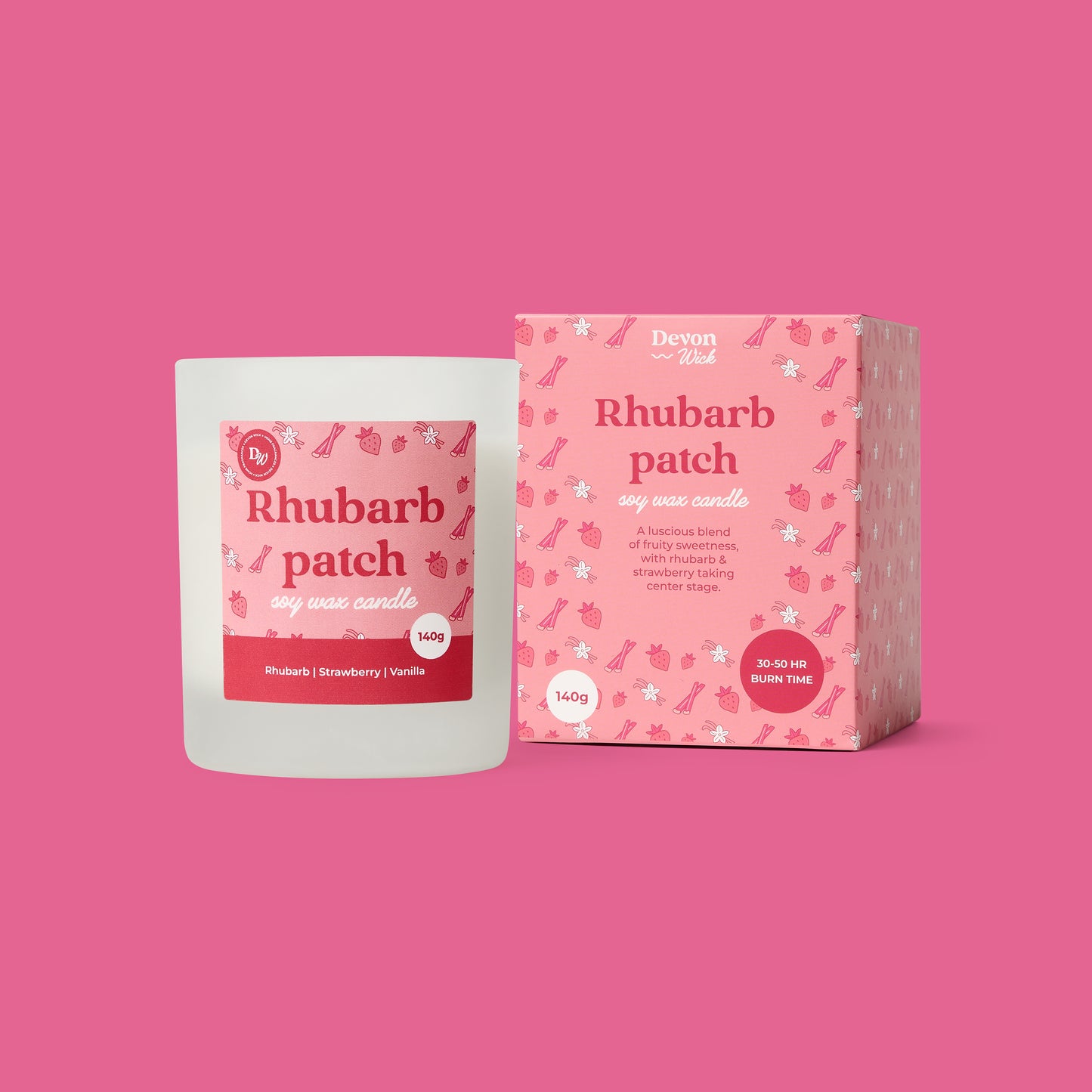 Rhubarb Patch Soy Wax Candle