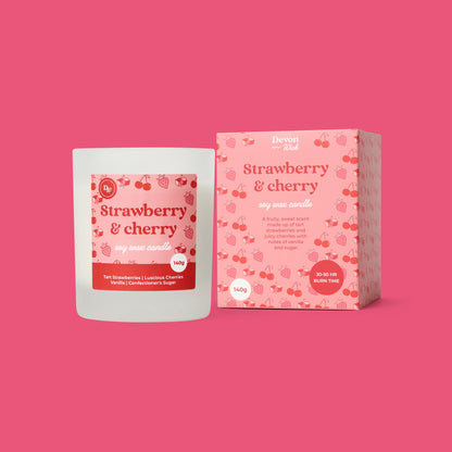 Strawberry & Cherry Soy Wax Candle