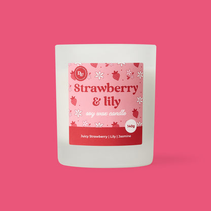 Strawberry & Lily Soy Wax Candle