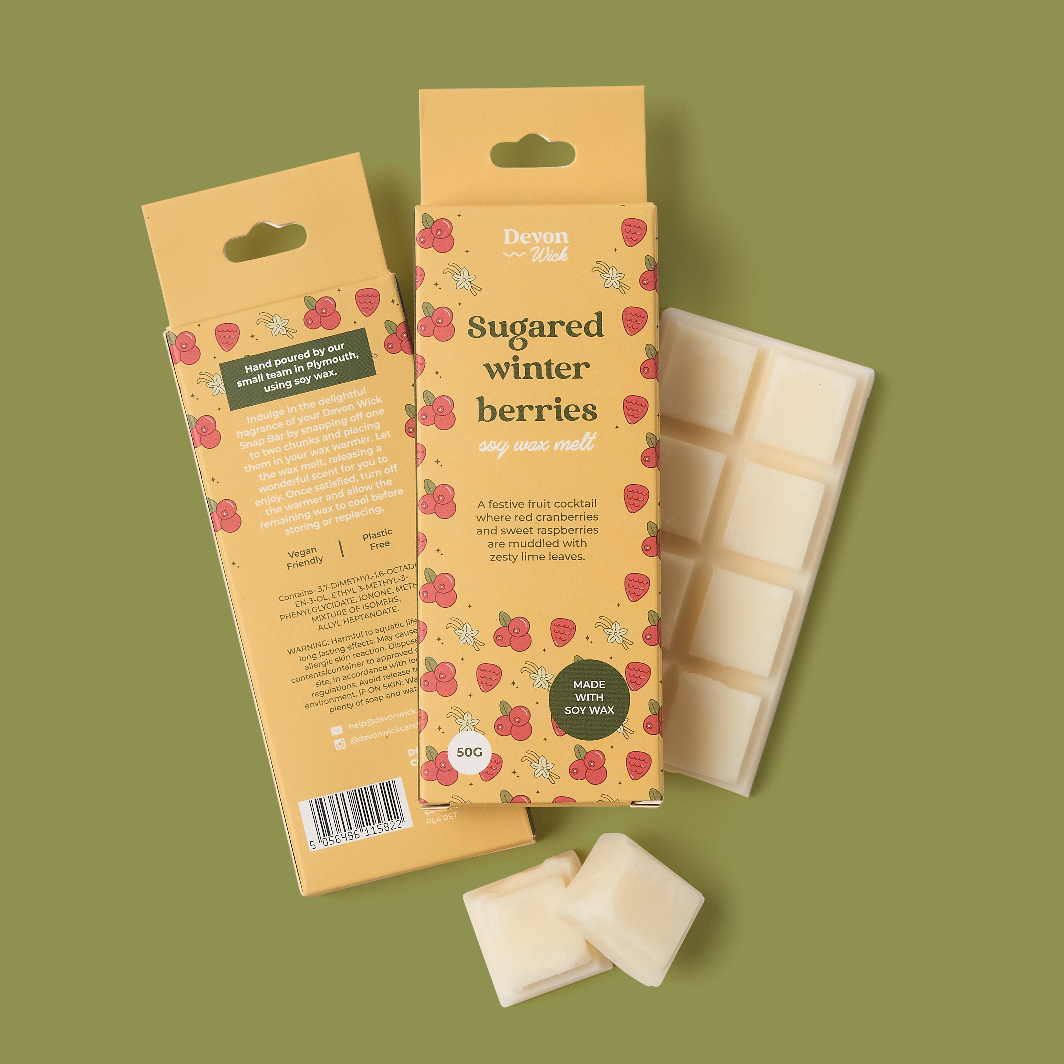Sugared Winter Berries Snap Bar Wax Melts