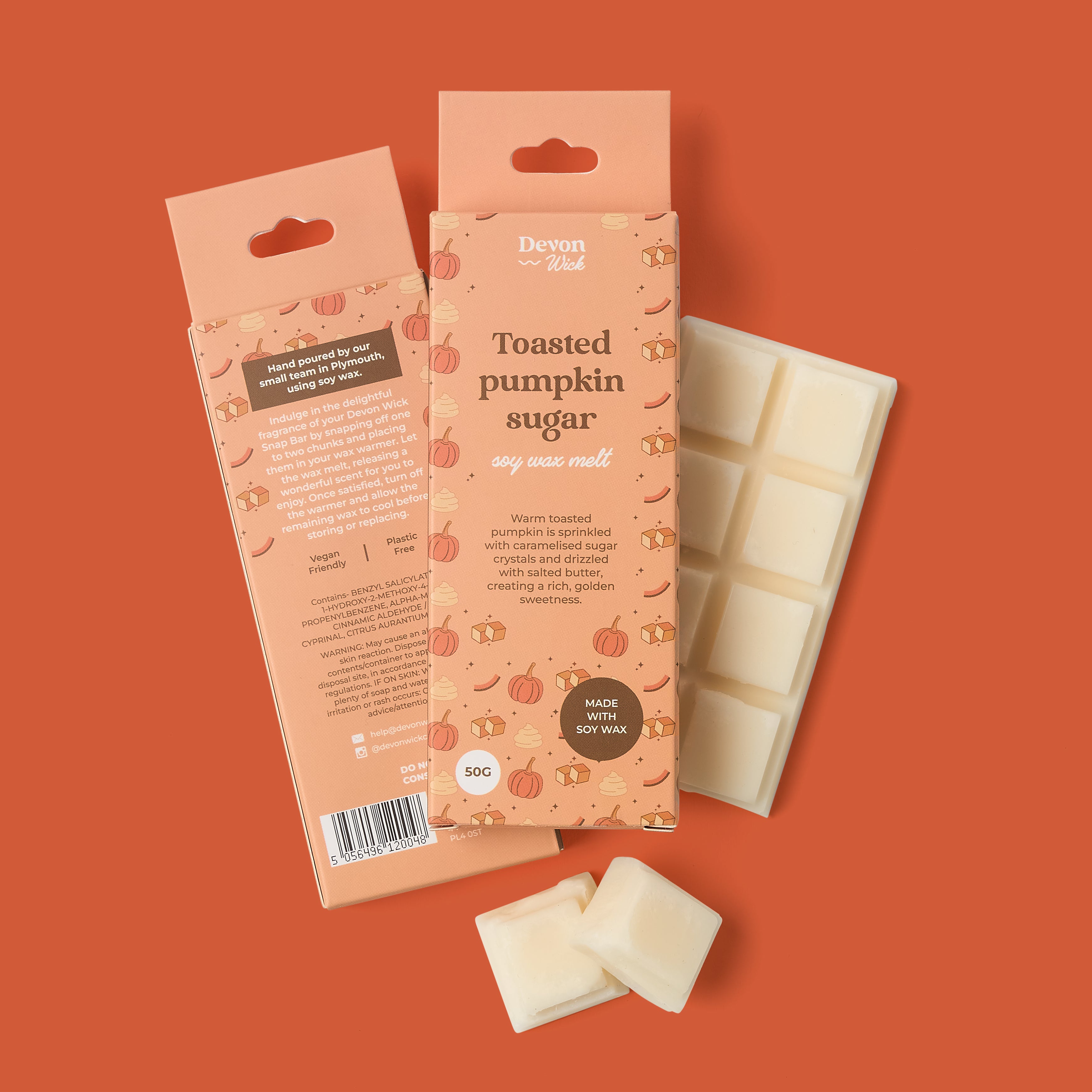 Toasted Pumpkin Sugar Snap Bar Wax Melts