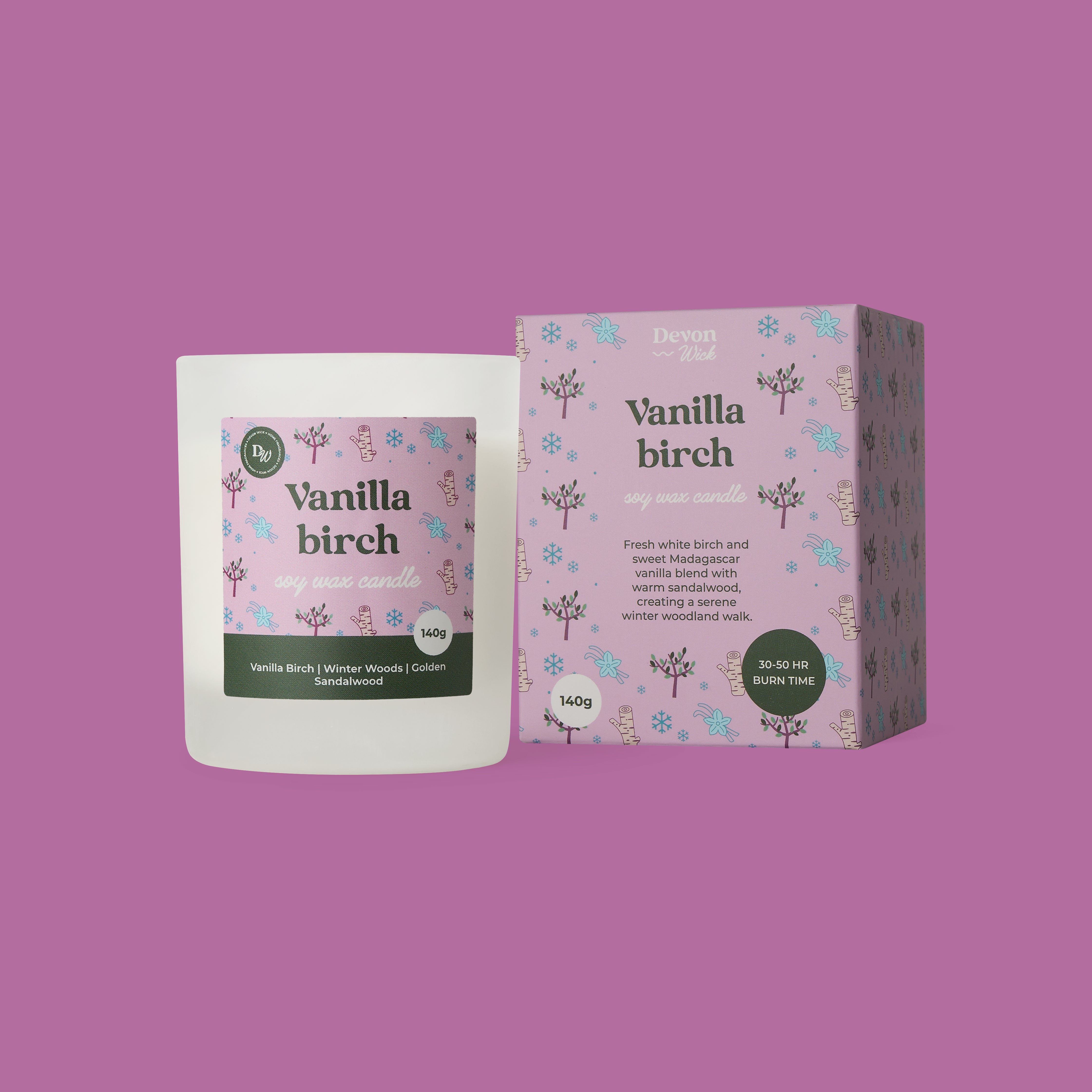 Vanilla Birch Soy Wax Candle