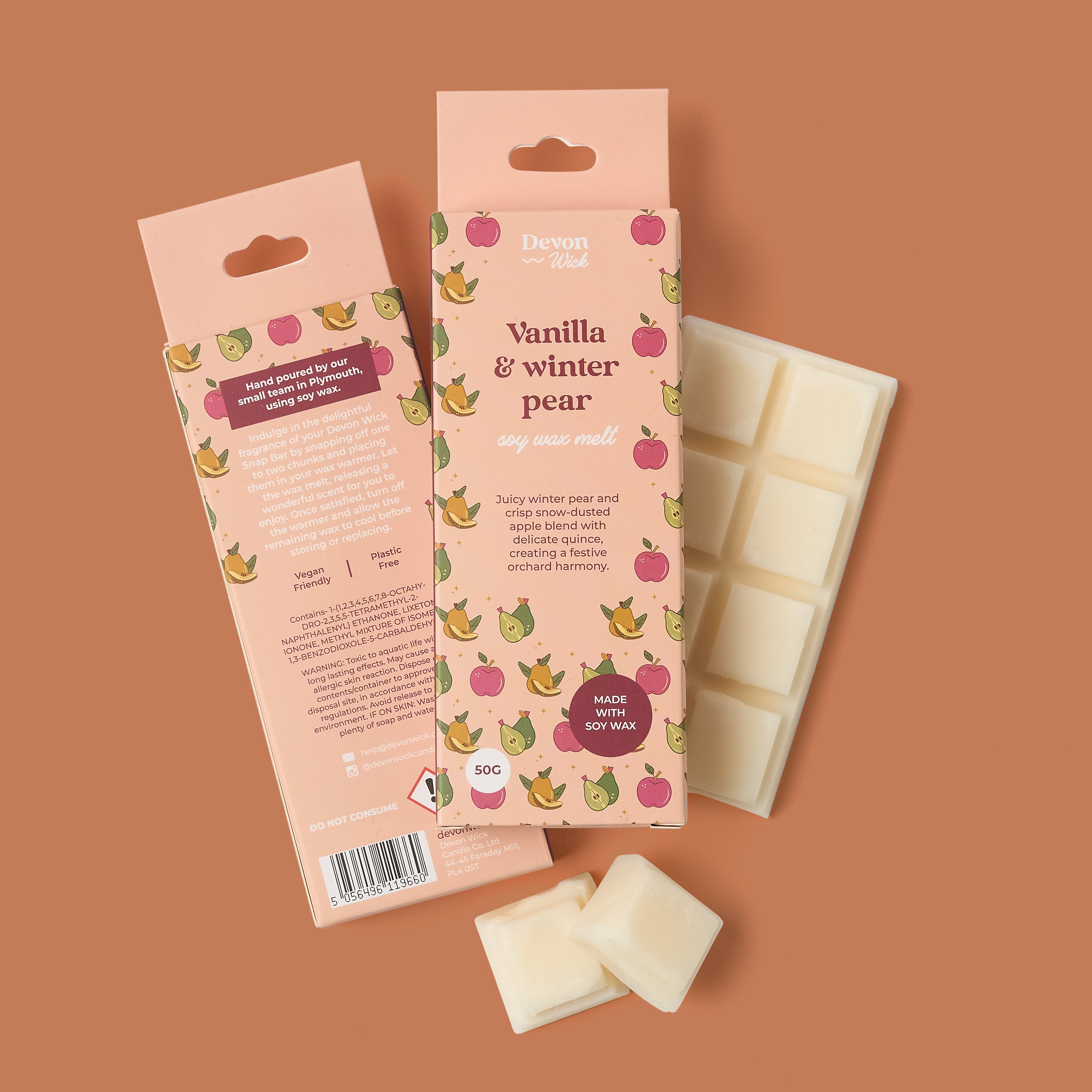 Vanilla and Winter Pear Snap Bar Wax Melts