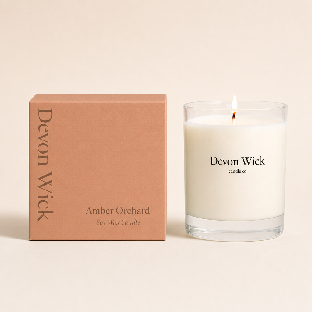 Amber Orchard Soy Wax Candle