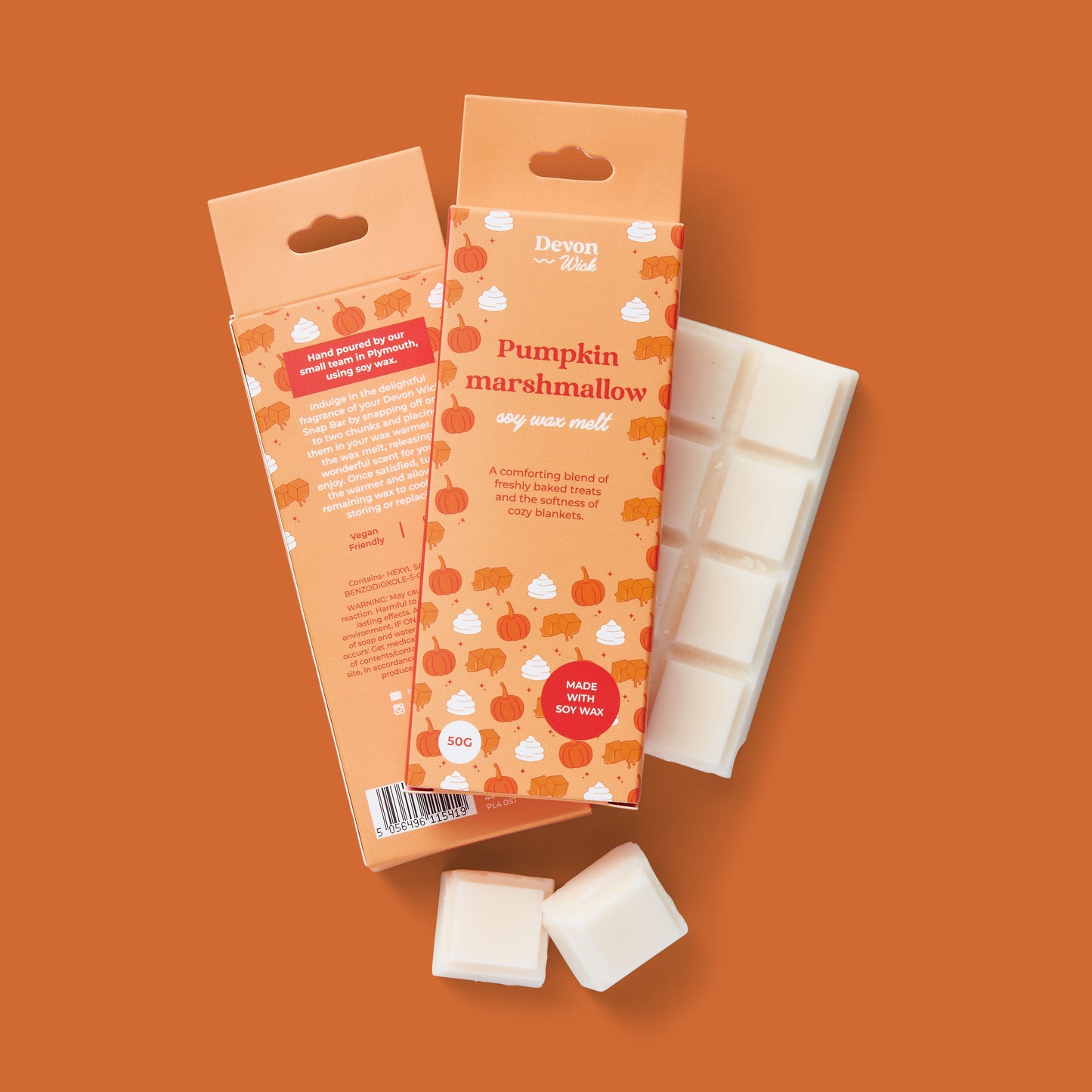 Pumpkin Marshmallow Snap Bar Wax Melts