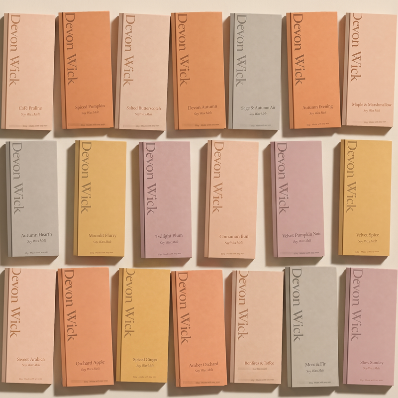 Devon Wick Full Autumn Snap Bar Collection 2026 flatlay