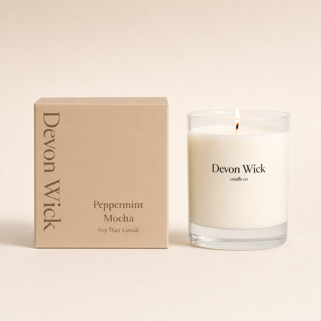 Peppermint Mocha Soy Wax Candle