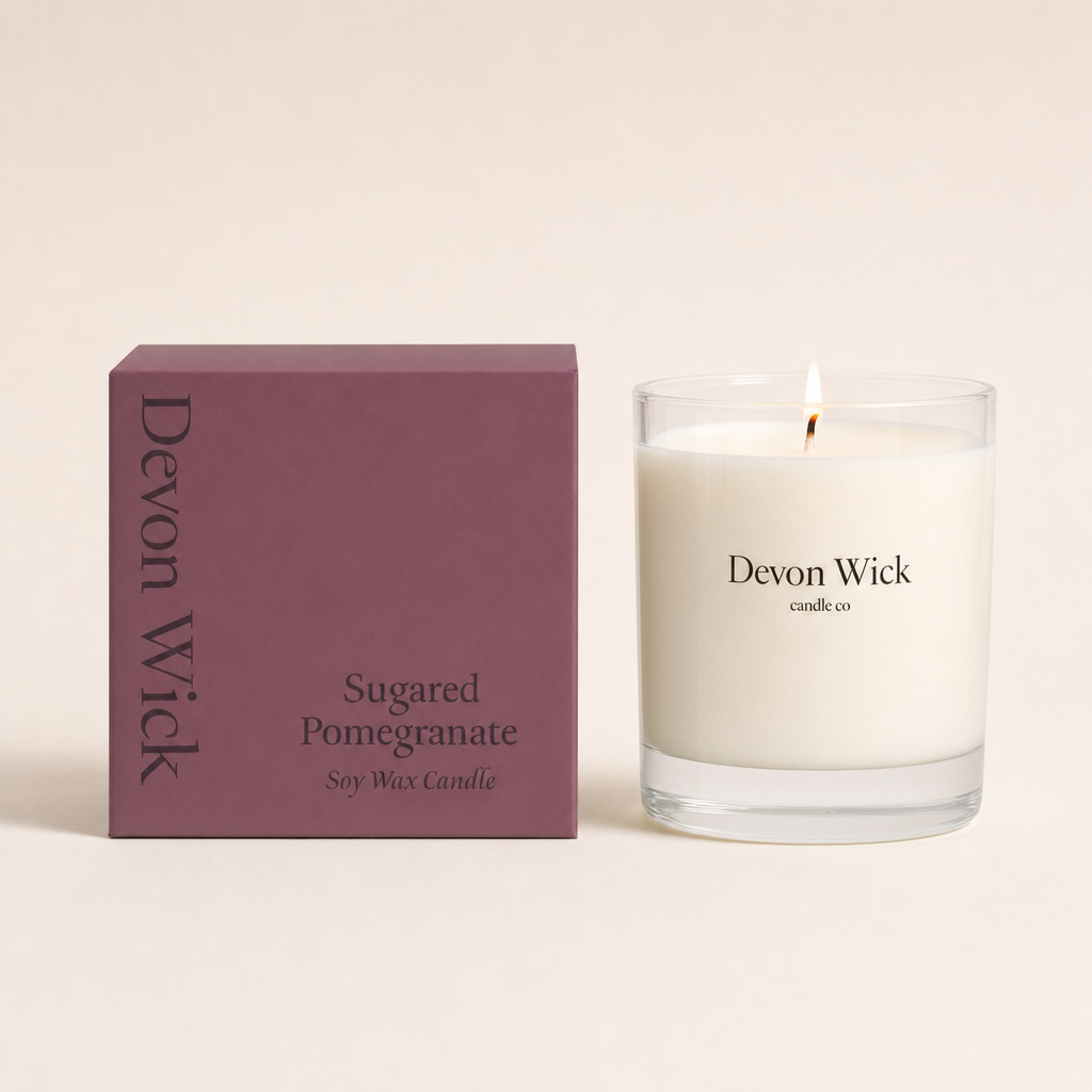 Sugared Pomegranate Soy Wax Candle