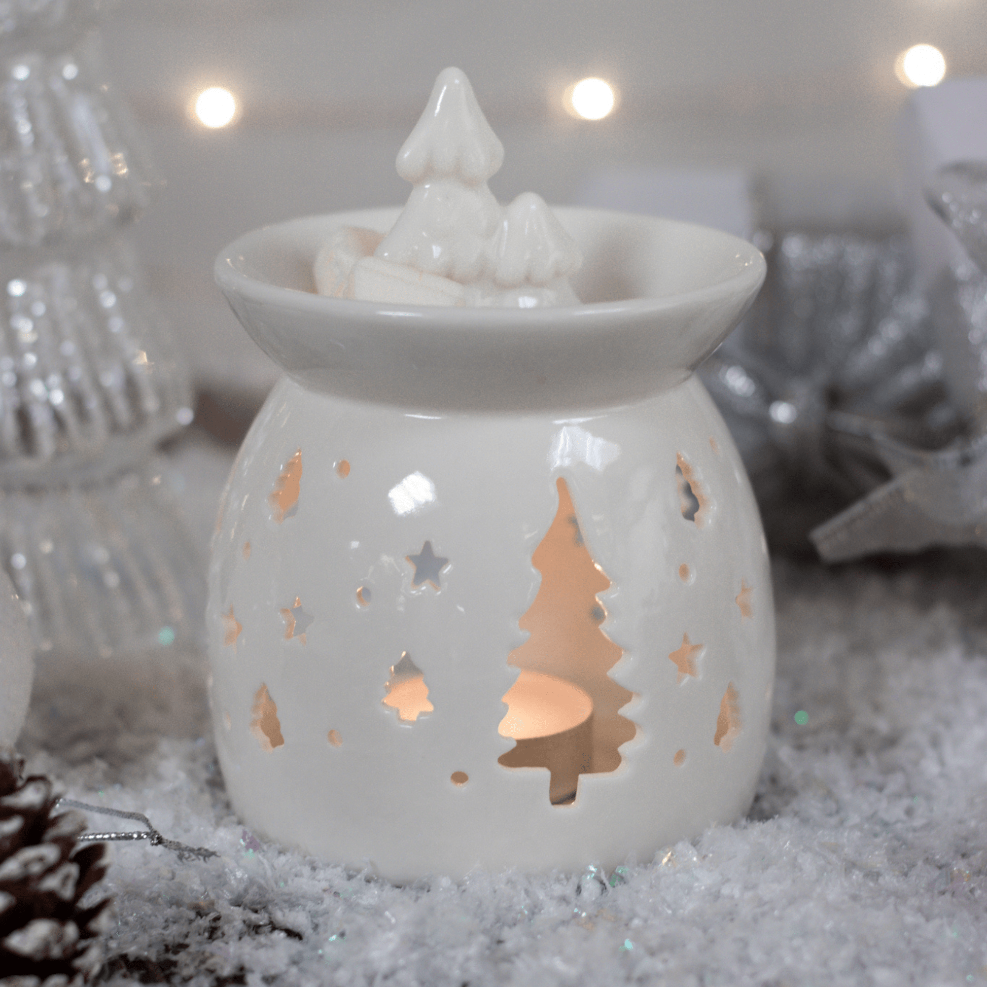 Devon Wick Candle Co. Limited Frosted Forest Christmas Tree Tealight Wax Melter