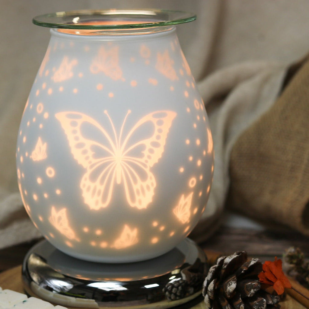 Devon Wick Candle Co. Limited White Satin Butterfly Touch Electric Wax Melter