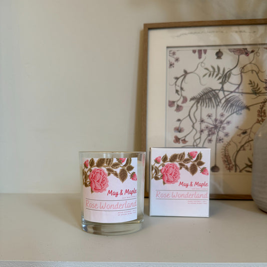 Rose Wonderland Soy Wax Candle May & Maple
